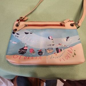 Spartina 449 Map Collection Crossbody Georgia Florida South Carolina